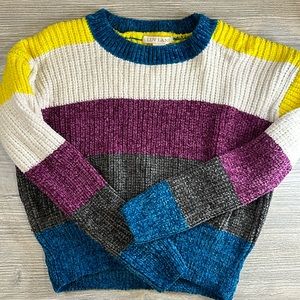 Women’s Luv Lane Cropped Sweater Size XS Striped